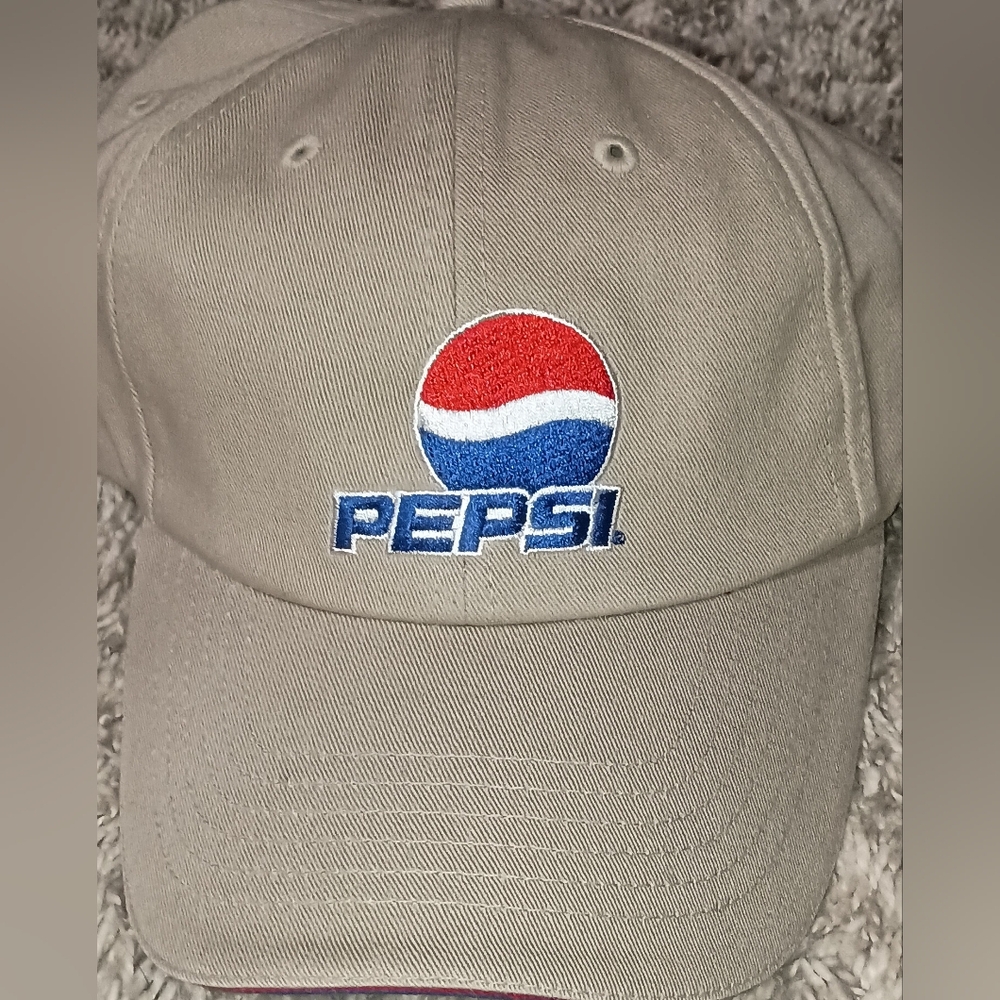 Pepsi Authentic Headwear Strapback Hat Cap Color‎ Cream Collector Diet Beverage